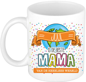 Bellatio Decorations Naam mok mama Juul - wit - de beste - keramiek - 300 ml - Moederdag/verjaardag