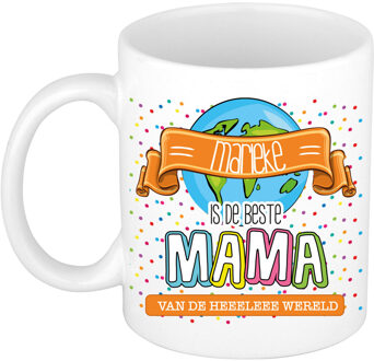 Bellatio Decorations Naam mok mama Marieke - wit - de beste - keramiek - 300 ml - Moederdag/verjaardag