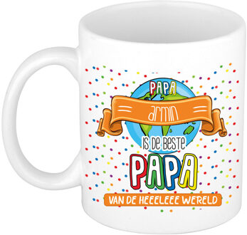 Bellatio Decorations Naam mok papa Armin - 300 ml - Vaderdag cadeau