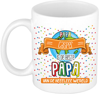 Bellatio Decorations Naam mok papa Casper - 300 ml - Vaderdag cadeau