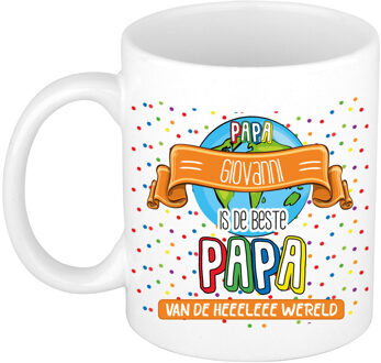 Bellatio Decorations Naam mok papa Giovanni - 300 ml - Vaderdag cadeau