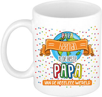 Bellatio Decorations Naam mok papa Herman - 300 ml - Vaderdag cadeau