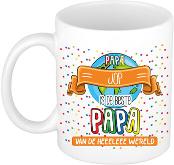 Bellatio Decorations Naam mok papa Jop - 300 ml - Vaderdag cadeau