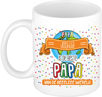 Bellatio Decorations Naam mok papa Joshua - 300 ml - Vaderdag cadeau