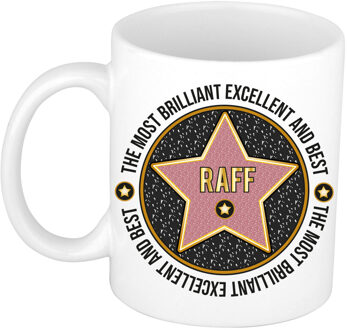Bellatio Decorations Naam mok Raff - wit - Most Brilliant - keramiek - 300 ml - cadeau collega beker