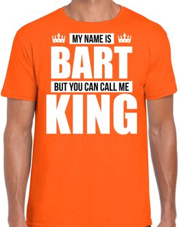 Bellatio Decorations Naam My name is Bart but you can call me King shirt oranje cadeau shirt 2XL