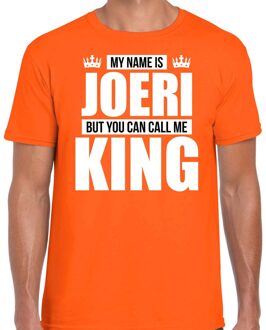 Bellatio Decorations Naam My name is Joeri but you can call me King shirt oranje cadeau shirt 2XL