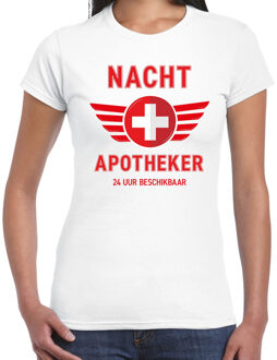 Bellatio Decorations Nacht apotheker drugs verkleed t-shirt wit voor dames 2XL