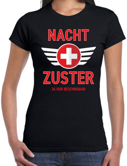 Bellatio Decorations Nacht zuster verkleed t-shirt zwart voor dames 2XL