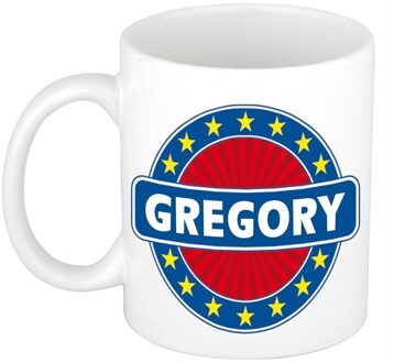 Bellatio Decorations Namen koffiemok / theebeker Gregory 300 ml Multi