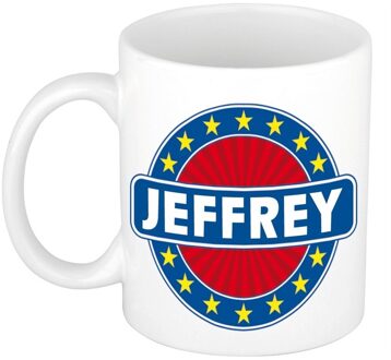 Bellatio Decorations Namen koffiemok / theebeker Jeffrey 300 ml Multi