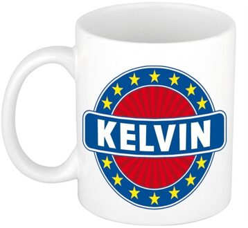 Bellatio Decorations Namen koffiemok / theebeker Kelvin 300 ml Multi
