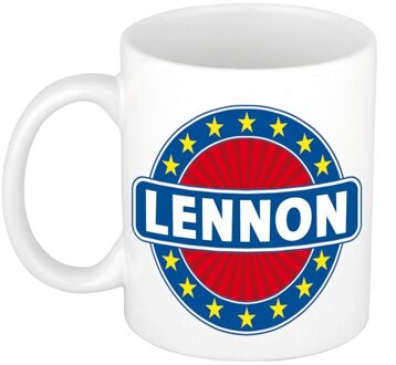 Bellatio Decorations Namen koffiemok / theebeker Lennon 300 ml Multi
