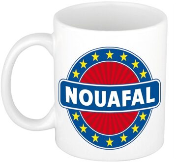 Bellatio Decorations Naoufal naam koffie mok / beker 300 ml - namen mokken Multikleur