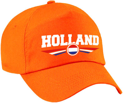 Bellatio Decorations Nederland / Holland landen pet / baseball cap oranje voor kinderen - Verkleedhoofddeksels