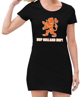 Bellatio Decorations Nederland supporter jurkje Hup Holland Hup zwart voor dames