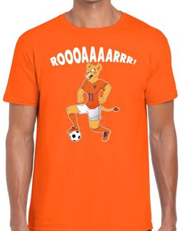 Bellatio Decorations Nederland supporter t-shirt Leeuwin roooaaaarrr oranje heren