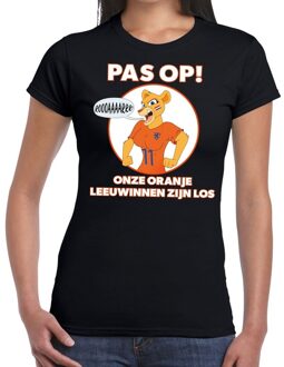 Bellatio Decorations Nederland supporter t-shirt Leeuwinnen zijn los zwart dames