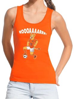 Bellatio Decorations Nederlands dames elftal supporter hemd Leeuwinnen roooaaaarrr hemd oranje voor dames L - Feestshirts Zwart