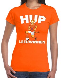 Bellatio Decorations Nederlands dames elftal supporter shirt Hup Leeuwinnen oranje voor dames L - Feestshirts