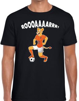 Bellatio Decorations Nederlands dames elftal supporter shirt Leeuwinnen roooaaaarrr zwart voor heren 2XL - Feestshirts