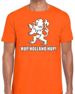 Bellatio Decorations Nederlands elftal supporter shirt Hup Holland Hup oranje voor heren 2XL - Feestshirts