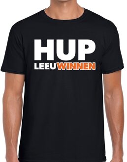 Bellatio Decorations Nederlands elftal supporter shirt Hup LeeuWinnen zwart voor heren 2XL - Feestshirts