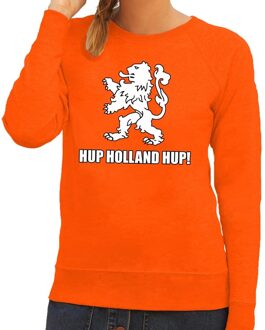 Bellatio Decorations Nederlands elftal supporter sweater Hup Holland Hup oranje voor dames 2XL - Feesttruien