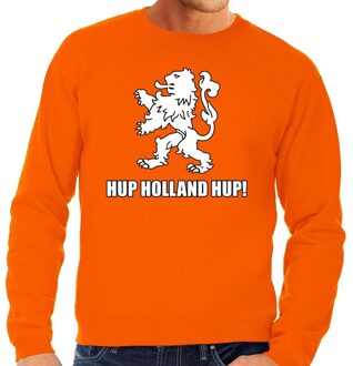 Bellatio Decorations Nederlands elftal supporter sweater Hup Holland Hup oranje voor heren 2XL - Feesttruien