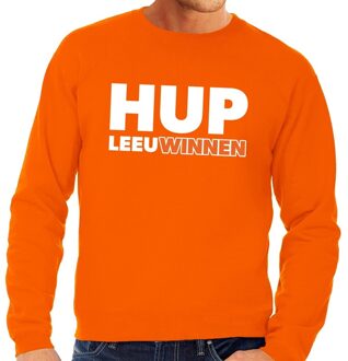 Bellatio Decorations Nederlands elftal supporter sweater Hup LeeuWinnen oranje voor heren 2XL - Feesttruien