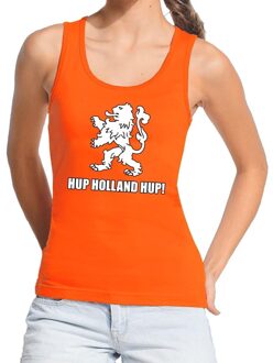 Bellatio Decorations Nederlands elftal supporter tanktop / mouwloos shirt Hup Holland Hup oranje voor dames L - Feestshirts