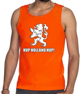 Bellatio Decorations Nederlands elftal supporter tanktop / mouwloos shirt Hup Holland Hup oranje voor heren 2XL - Feestshirts