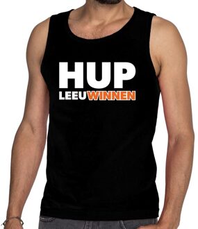 Bellatio Decorations Nederlands elftal supporter tanktop / mouwloos shirt Hup LeeuWinnen zwart voor heren 2XL - Feestshirts