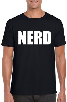 Bellatio Decorations Nerd tekst t-shirt zwart heren M