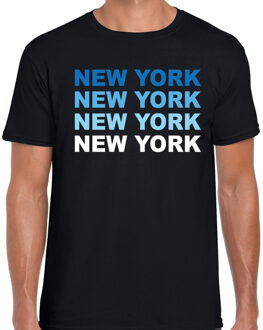 Bellatio Decorations New York / USA t-shirt zwart voor heren