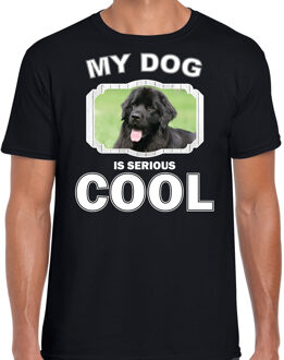 Bellatio Decorations Newfoundlander  honden t-shirt my dog is serious cool zwart - heren - Newfoundlanders liefhebber cadeau shirt 2XL