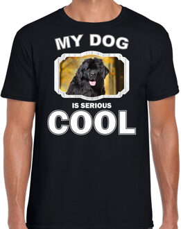 Bellatio Decorations Newfoundlander honden t-shirt my dog is serious cool zwart - heren - Newfoundlanders liefhebber cadeau shirt 2XL