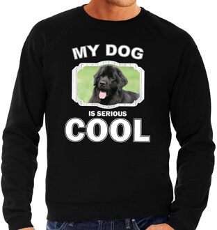 Bellatio Decorations Newfoundlander  honden trui / sweater my dog is serious cool zwart - heren - Newfoundlanders liefhebber cadeau sweaters 2XL