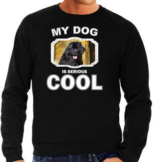 Bellatio Decorations Newfoundlander  honden trui / sweater my dog is serious cool zwart - heren - Newfoundlanders liefhebber cadeau sweaters 2XL