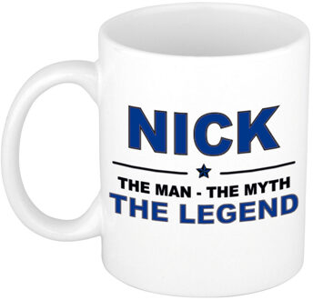 Bellatio Decorations Nick cadeau mok - man myth legend - naam koffiemok - 300 ml - collega - vaderdag
