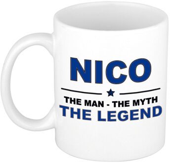 Bellatio Decorations Nico cadeau mok - man myth legend - naam koffiemok - 300 ml - collega - vaderdag