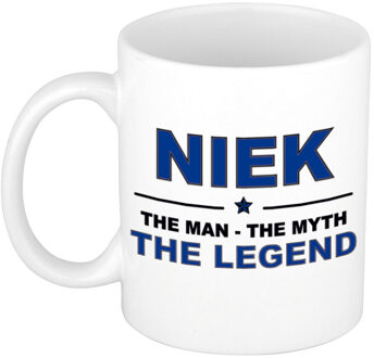 Bellatio Decorations Niek The man, The myth the legend cadeau koffie mok / thee beker 300 ml