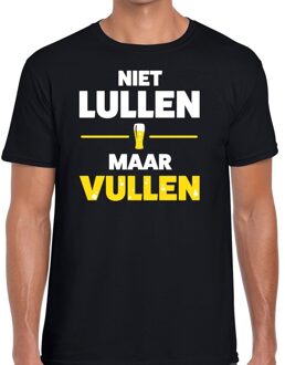 Bellatio Decorations Niet Lullen maar Vullen tekst t-shirt zwart heren 2XL