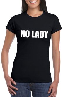 Bellatio Decorations No Lady tekst t-shirt zwart dames 2XL