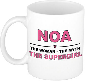 Bellatio Decorations Noa cadeau mok - Woman Myth Supergirl - naam koffiemok - 300 ml - collega - moederdag