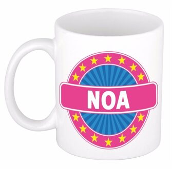 Bellatio Decorations Noa naam koffie mok / beker 300 ml - namen mokken Multikleur