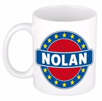 Bellatio Decorations Nolan naam koffie mok / beker 300 ml - namen mokken Multikleur