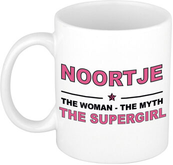 Bellatio Decorations Noortje cadeau mok - Woman Myth Supergirl - naam koffiemok - 300 ml - collega - moederdag