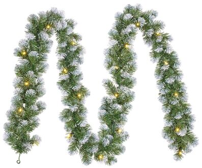 Bellatio Decorations Norton Dennen Guirlande - 270 cm - met verlichting