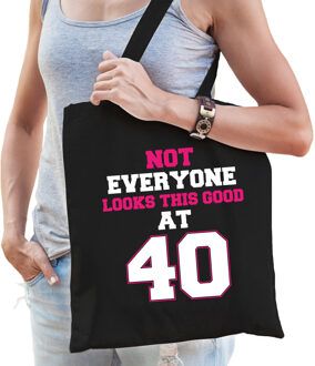 Bellatio Decorations Not everyone looks this good at 40 - verjaardag cadeau tasje - zwart - voor dames